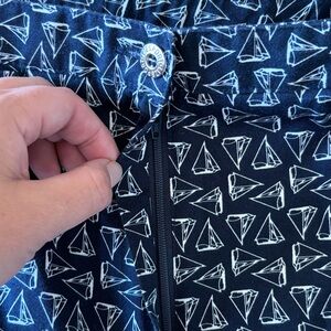 Liz Claiborne Sport Navy Blue Sailboat Pants Size 14 Nautical